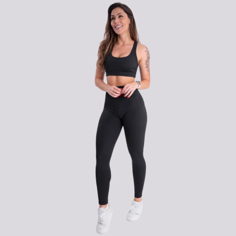 Conjunto feminino top nadador fina Kong Femme