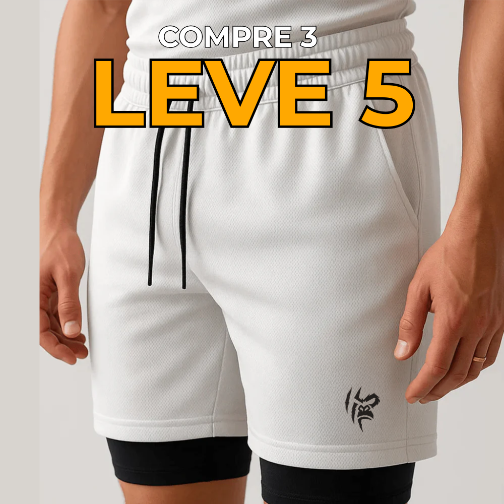 Pague 3 Leve 5 Shorts Masculino com Compressão e Bolso Interno