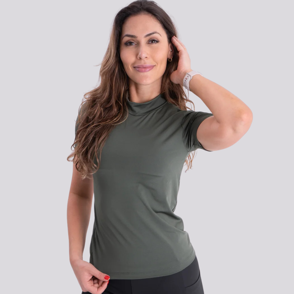 Blusa Feminina Segunda Pele de Gola Alta